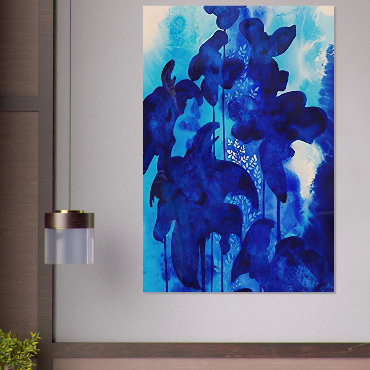 Blue Floral Poster | Eyvind Earle Poster | Eyvind Earle Prints
