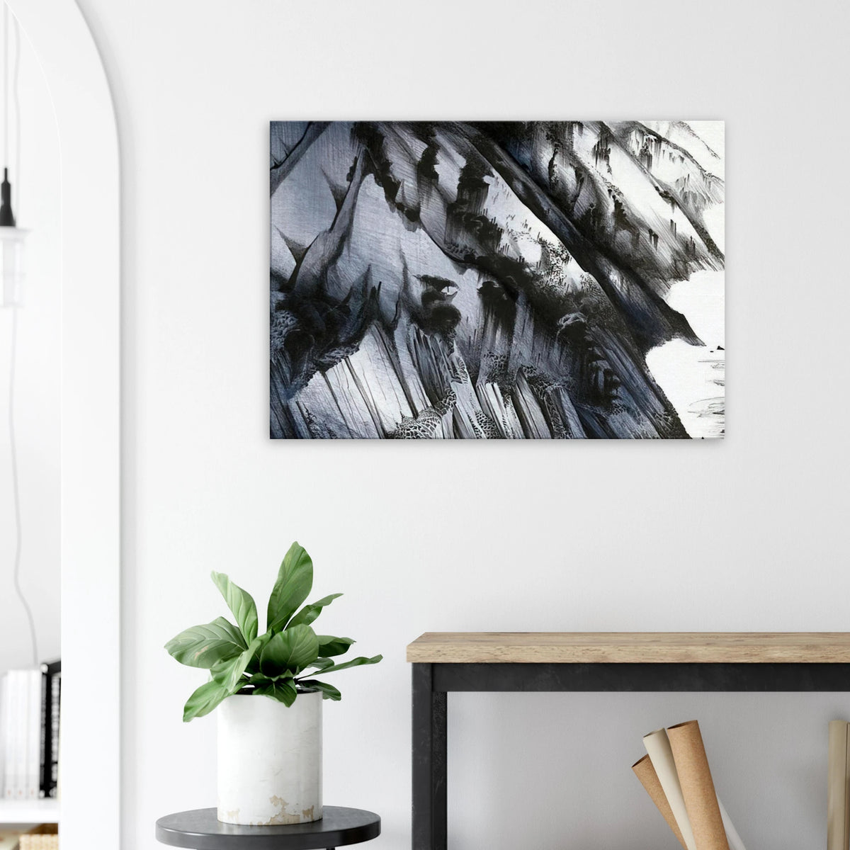 Cliffs of Darkness Canvas | Eyvind Earle Canvas | Eyvind Earle Prints