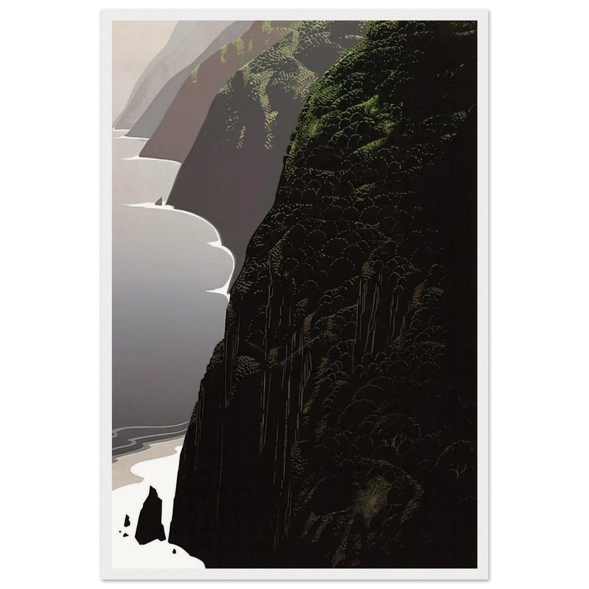 Big Sur Coastline Framed Poster | Eyvind Earle Framed Prints Wall Art | Eyvind Earle Prints