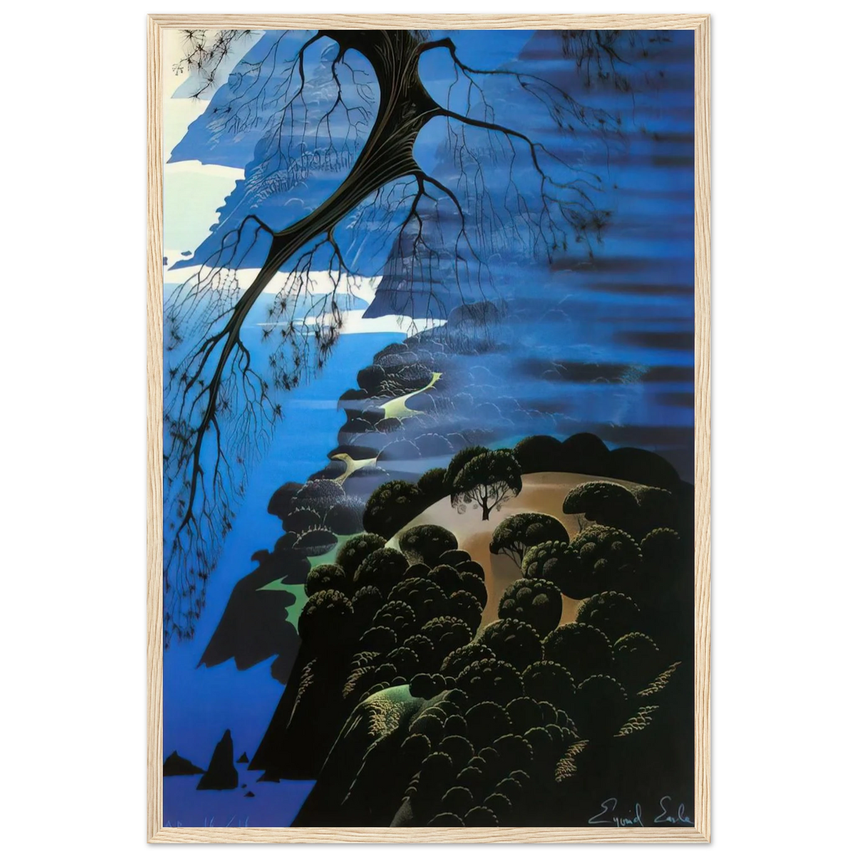 Mystical Coastline Framed Poster | Eyvind Earle Framed Prints Wall Art | Eyvind Earle Prints
