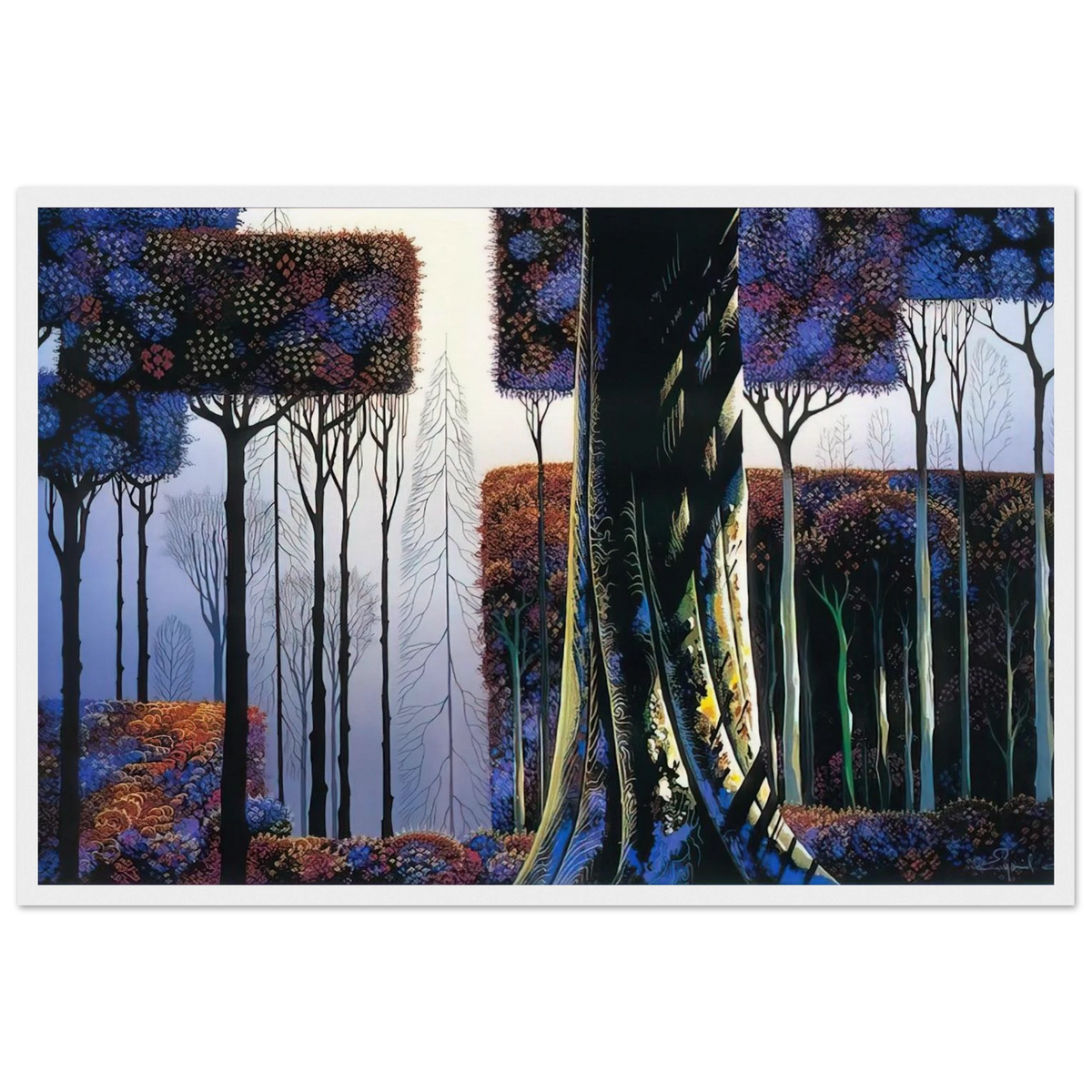 Ancient Forest Framed Poster | Eyvind Earle Framed Prints Wall Art | Eyvind Earle Prints