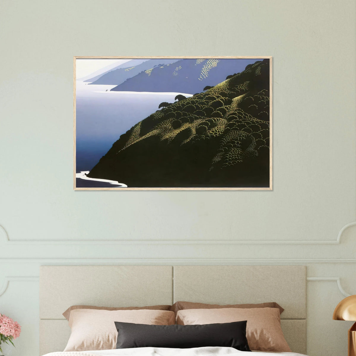 Big Sur Calm Framed Poster | Eyvind Earle Framed Prints Wall Art | Eyvind Earle Prints