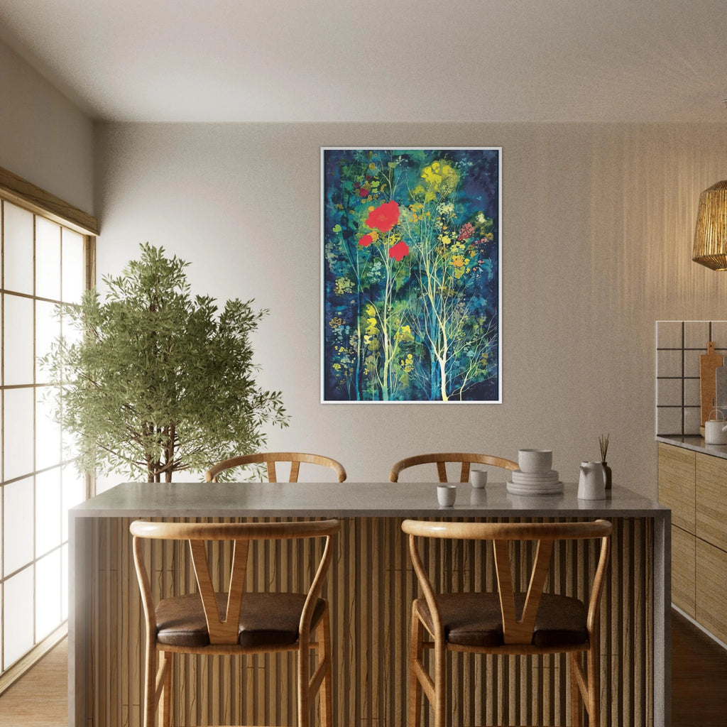 Poppies and Flowers Framed Poster | Eyvind Earle Framed Prints Wall Art | Eyvind Earle Prints
