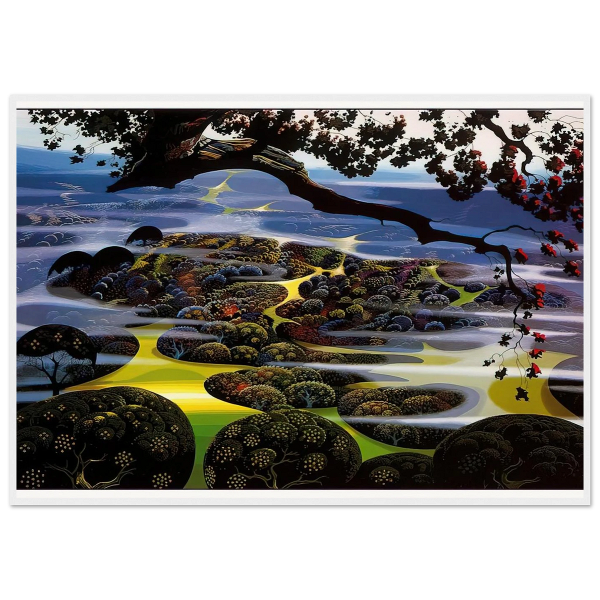 Mystic Mountain Framed Poster | Eyvind Earle Framed Prints Wall Art | Eyvind Earle Prints
