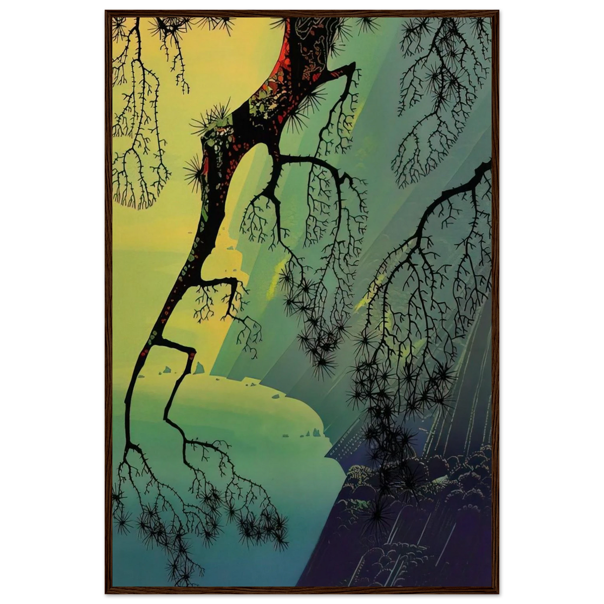 Fog Mist Framed Poster | Eyvind Earle Framed Prints Wall Art | Eyvind Earle Prints