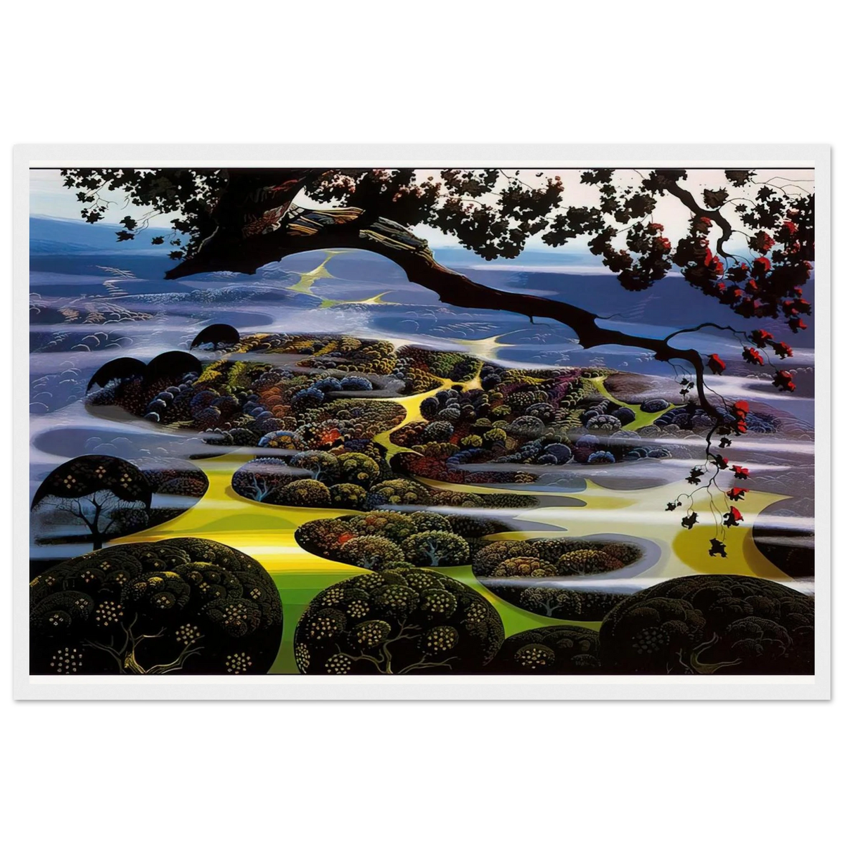 Mystic Mountain Framed Poster | Eyvind Earle Framed Prints Wall Art | Eyvind Earle Prints