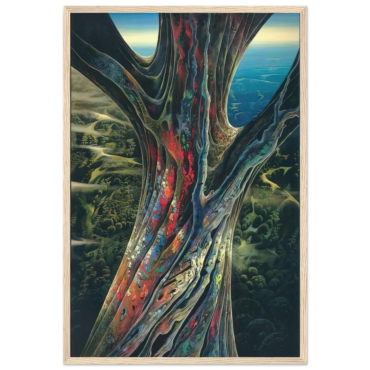 The Great Jewel Tree Framed Poster | Eyvind Earle Framed Prints Wall Art | Eyvind Earle Prints