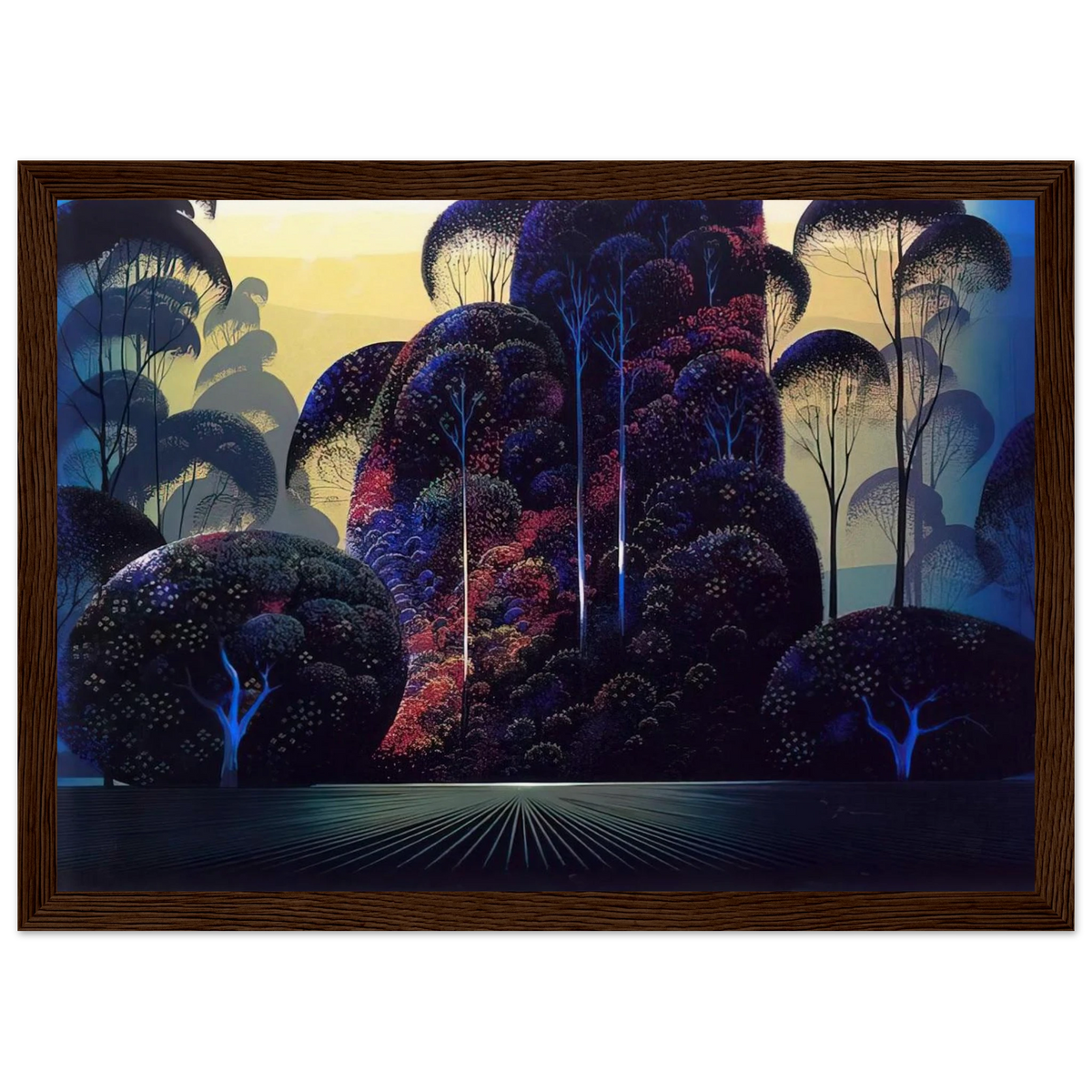 Mendocino Framed Poster | Eyvind Earle Framed Prints Wall Art | Eyvind Earle Prints
