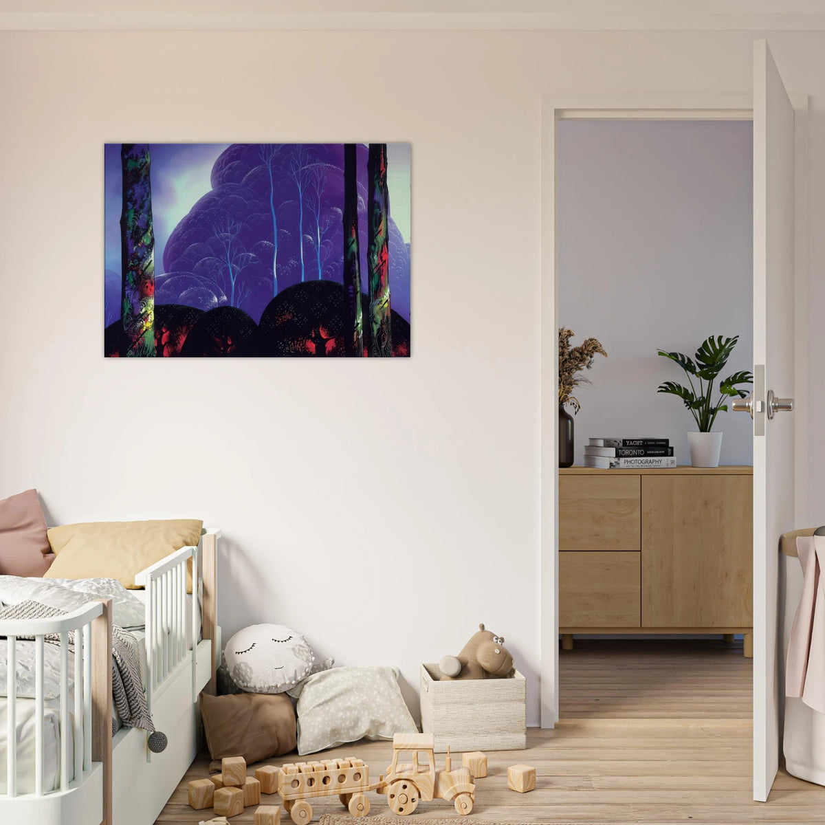 Purple Sunset Canvas | Eyvind Earle Canvas | Eyvind Earle Prints