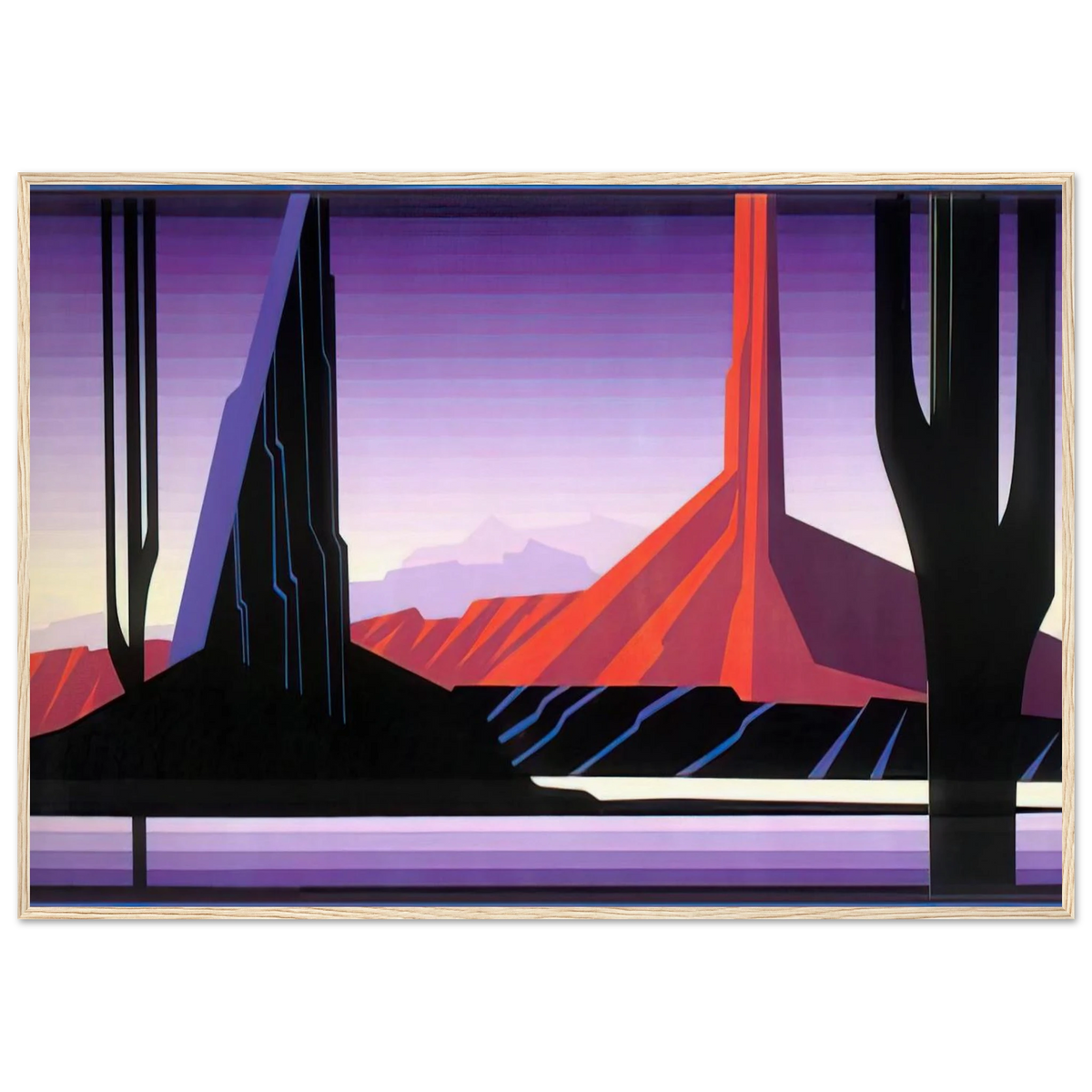 Beneath A Silent Sky Framed Poster | Eyvind Earle Framed Prints Wall Art | Eyvind Earle Prints