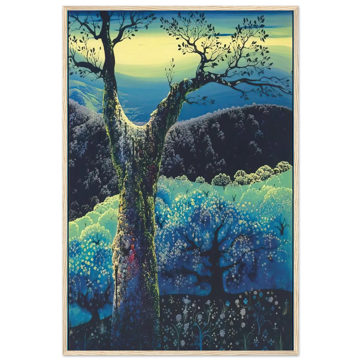 Orchard in Bloom Framed Poster | Eyvind Earle Framed Prints Wall Art | Eyvind Earle Prints