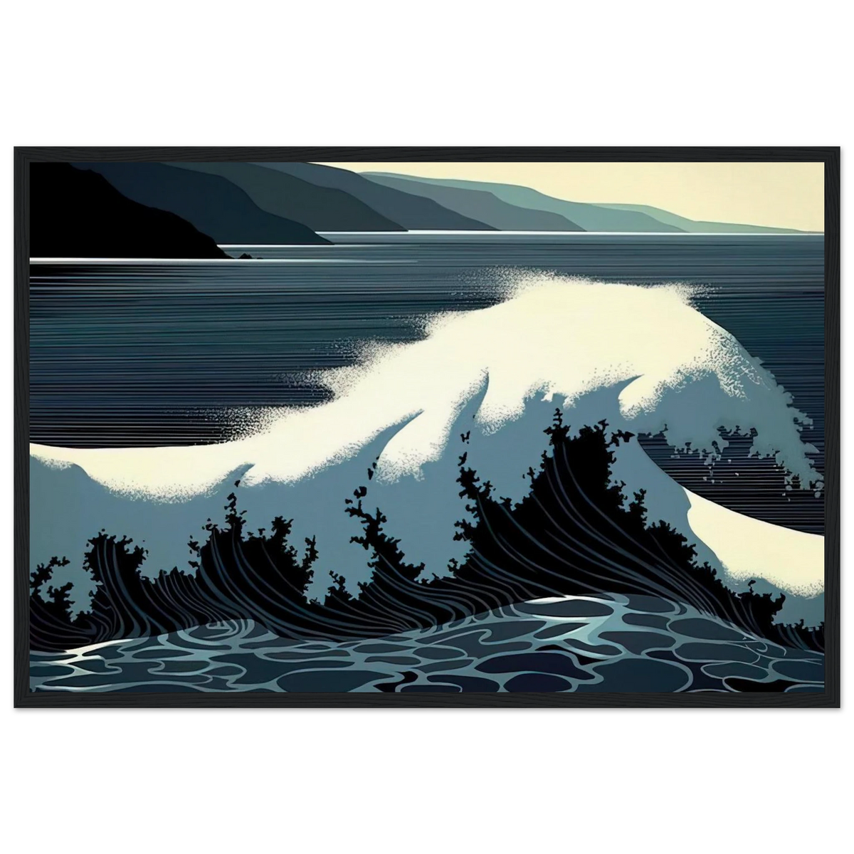 A Sounding of Surf Framed Poster | Eyvind Earle Framed Prints Wall Art | Eyvind Earle Prints
