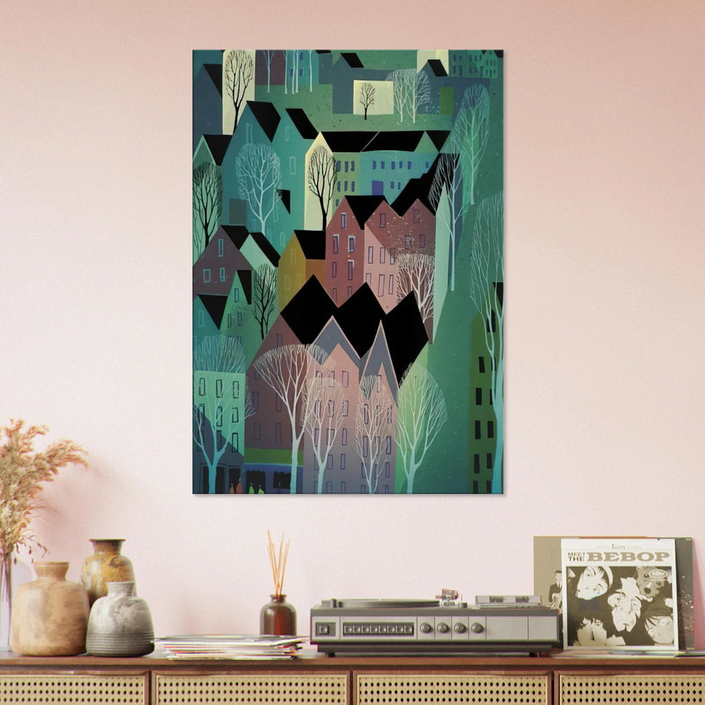 Village Canvas | Eyvind Earle Canvas | Eyvind Earle Prints