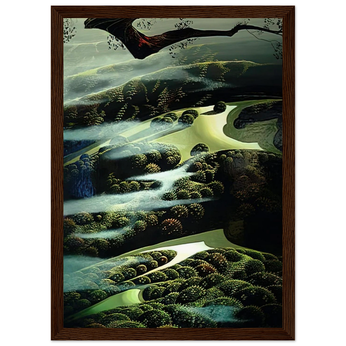 Carmel Valley Memory Framed Poster | Eyvind Earle Framed Prints Wall Art | Eyvind Earle Prints