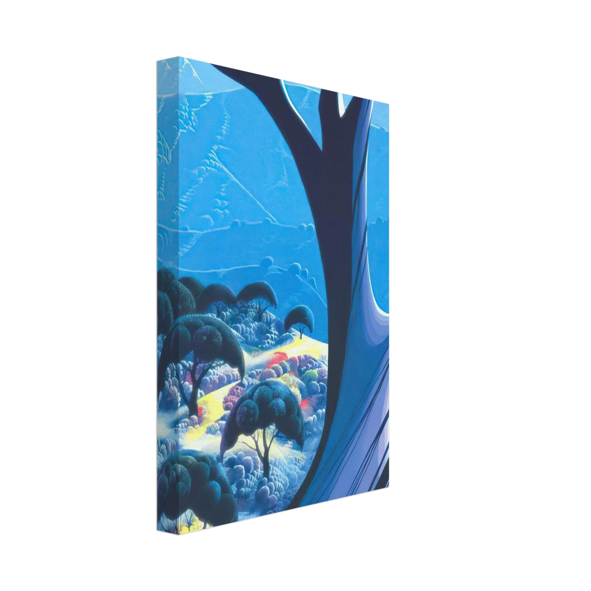 Purple Treeand Mountains Canvas | Eyvind Earle Canvas | Eyvind Earle Prints