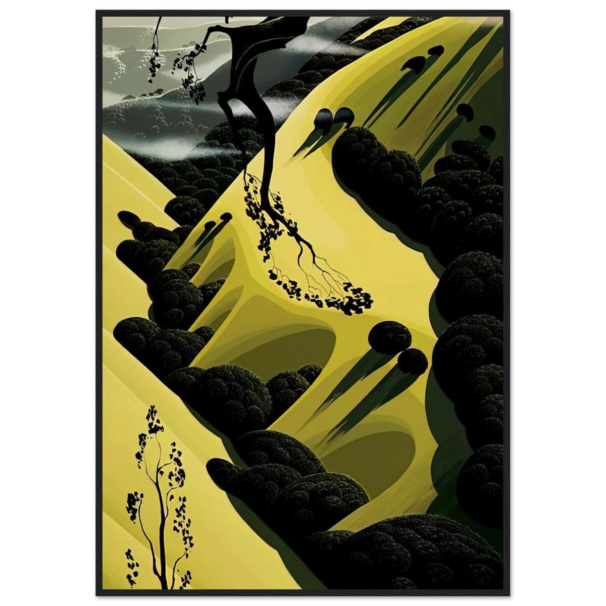High Country Valley Framed Poster | Eyvind Earle Framed Prints Wall Art | Eyvind Earle Prints