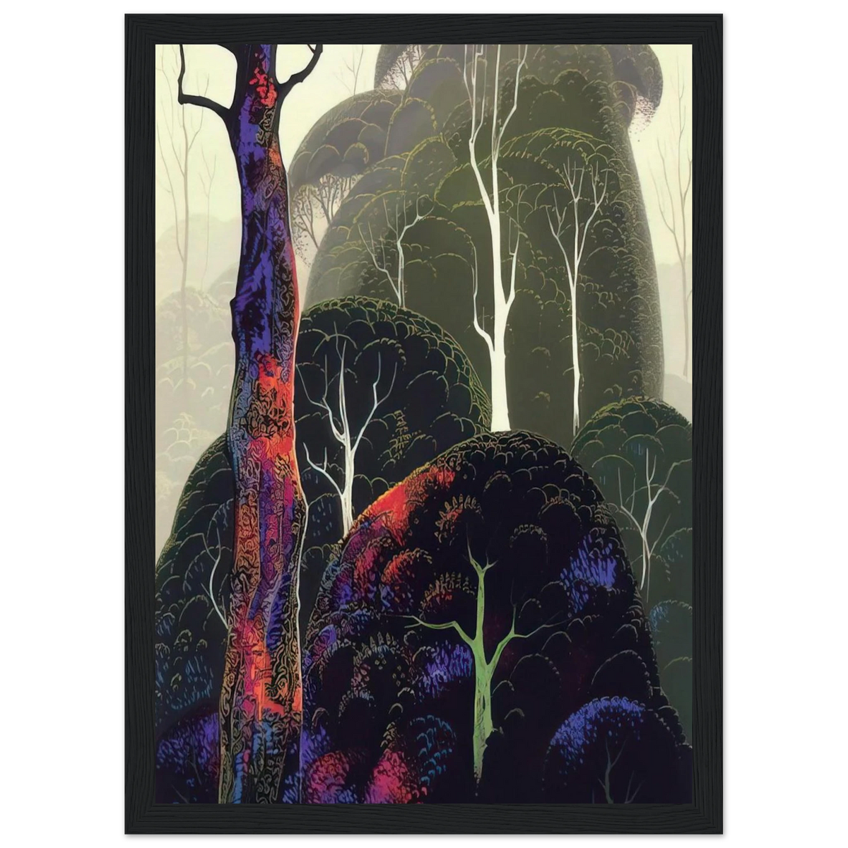 Early Autumn Framed Poster | Eyvind Earle Framed Prints Wall Art | Eyvind Earle Prints