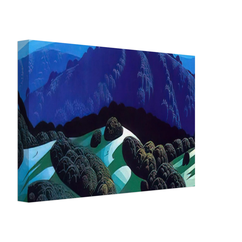 Three Fields and a Mountain Canvas | Eyvind Earle Canvas | Eyvind Earle Prints