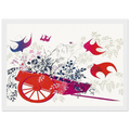 Red Wagon & Foliage Framed Poster | Eyvind Earle Framed Prints Wall Art | Eyvind Earle Prints