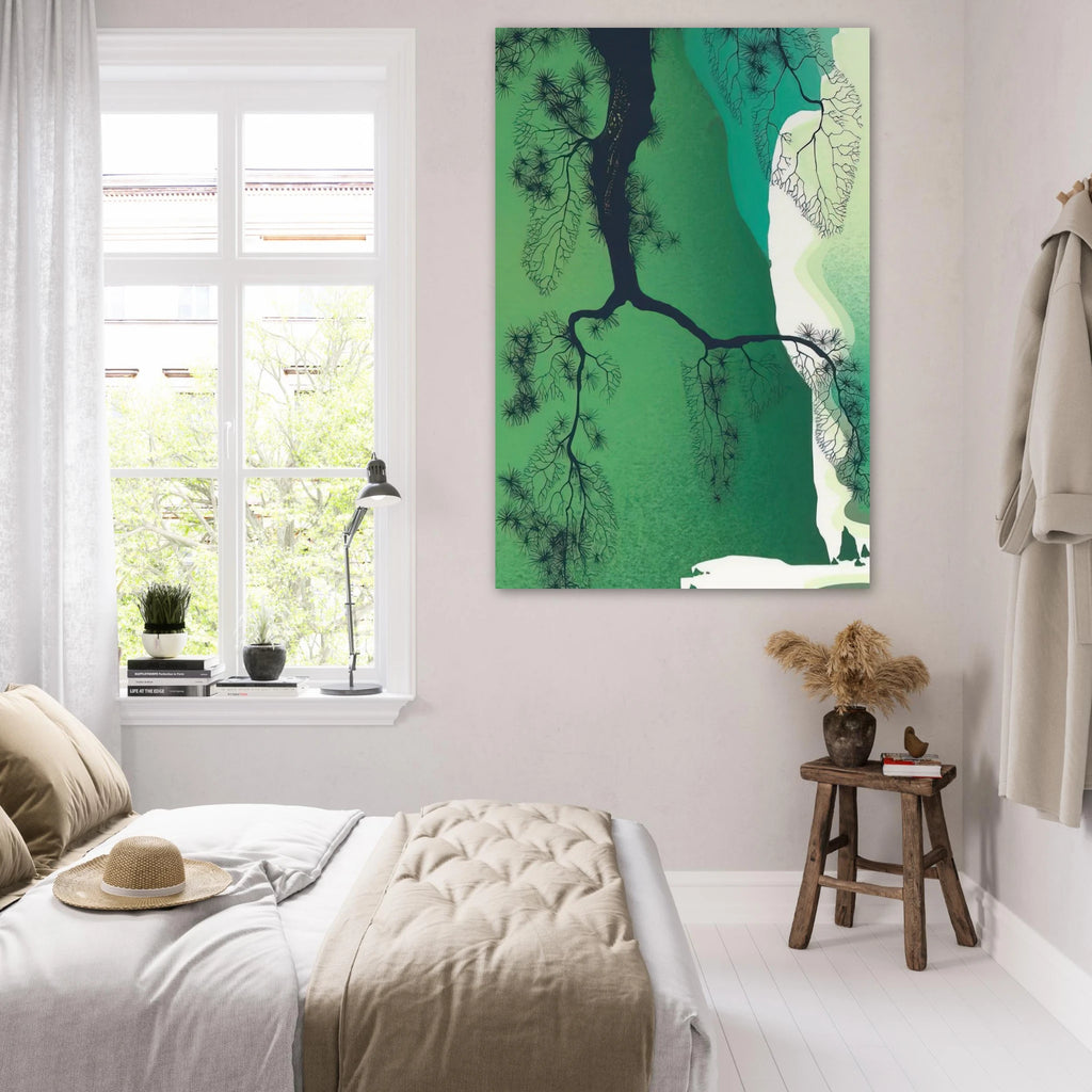 Sea Cliffs and Pine Branch Poster | Eyvind Earle Poster | Eyvind Earle Prints