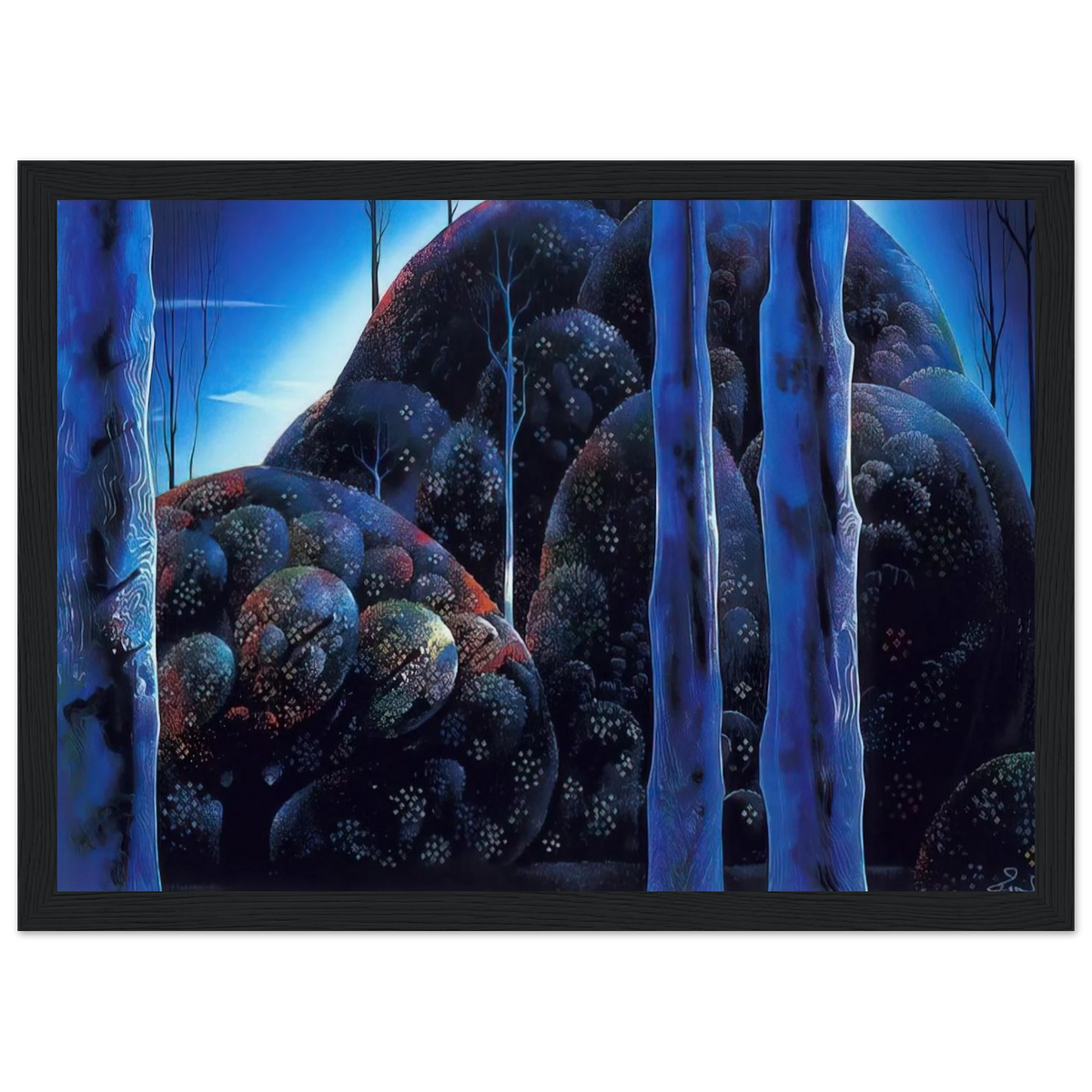 Moonlit Eucalyptus Framed Poster | Eyvind Earle Framed Prints Wall Art | Eyvind Earle Prints
