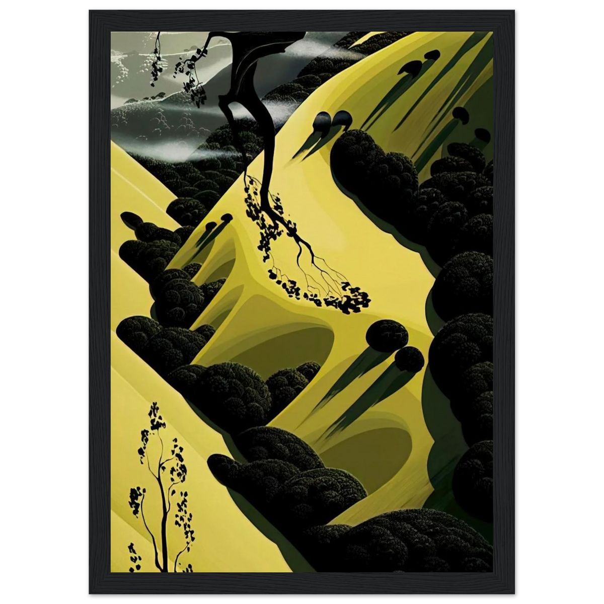 High Country Valley Framed Poster | Eyvind Earle Framed Prints Wall Art | Eyvind Earle Prints