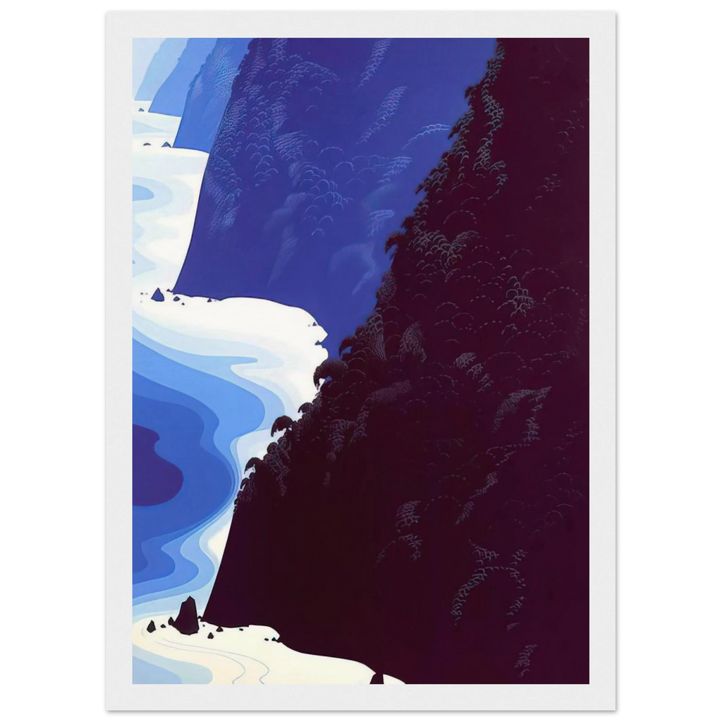 Blue Big Sur Framed Poster | Eyvind Earle Framed Prints Wall Art | Eyvind Earle Prints