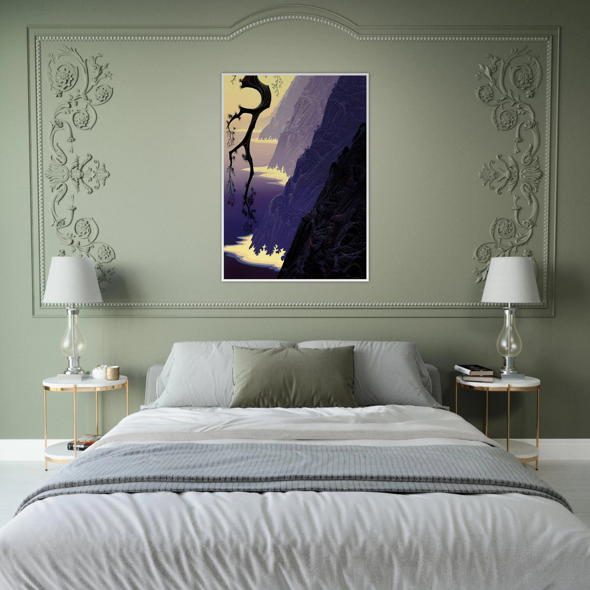 Purple Mist Framed Poster | Eyvind Earle Framed Prints Wall Art | Eyvind Earle Prints