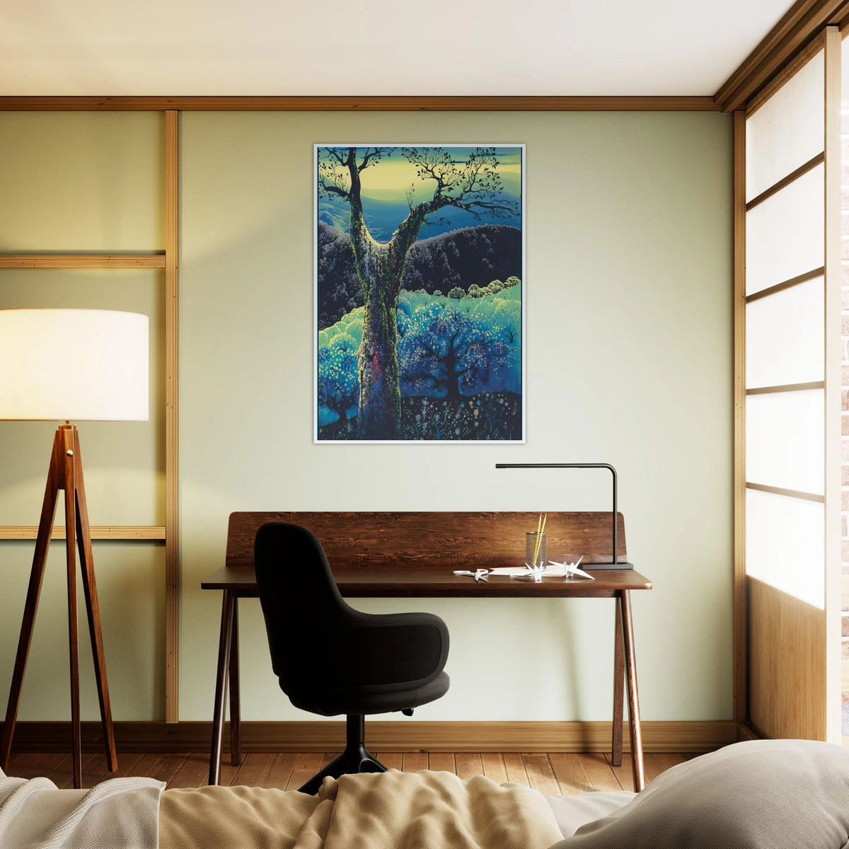Orchard in Bloom Framed Poster | Eyvind Earle Framed Prints Wall Art | Eyvind Earle Prints