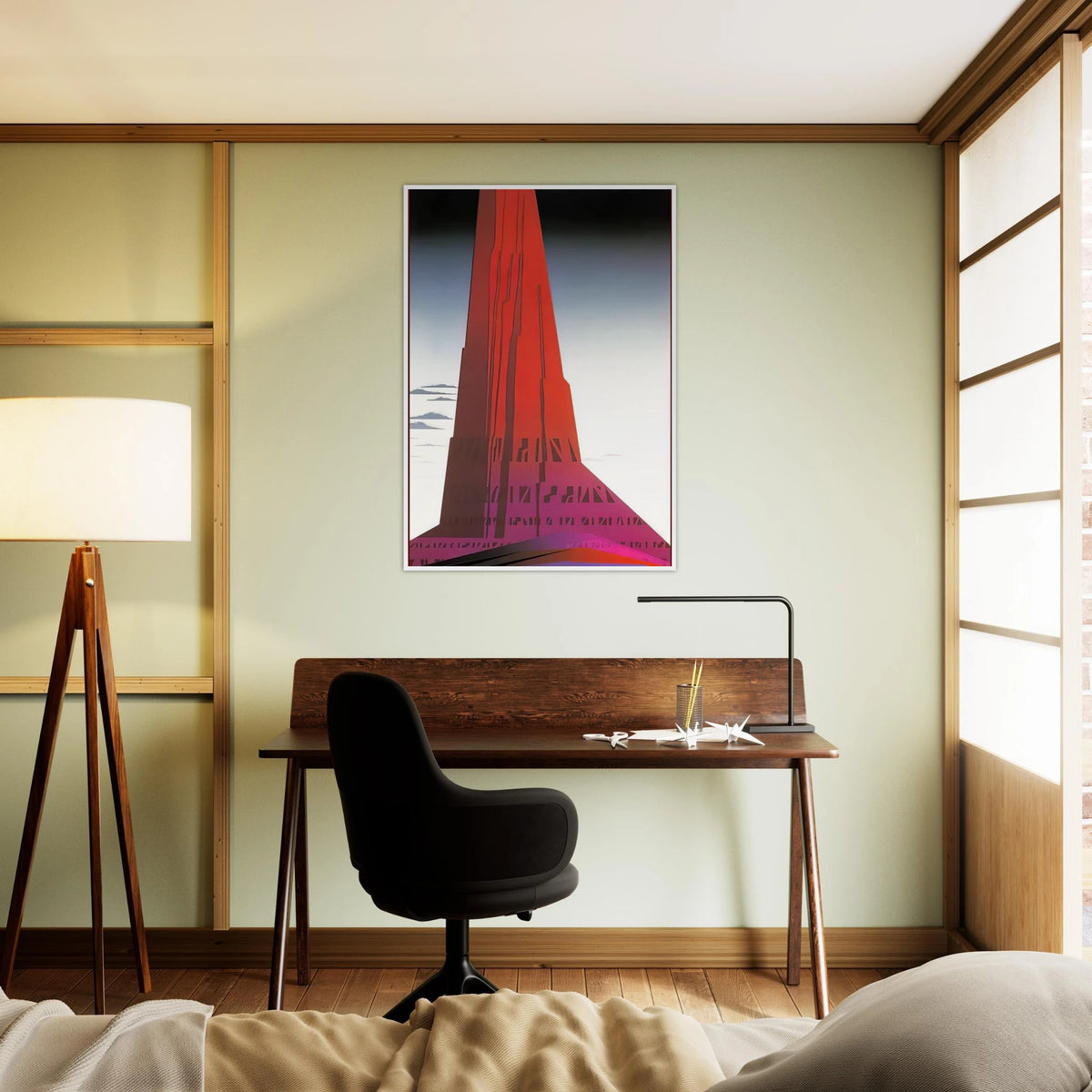 Desert Skyscraper Framed Poster | Eyvind Earle Framed Prints Wall Art | Eyvind Earle Prints