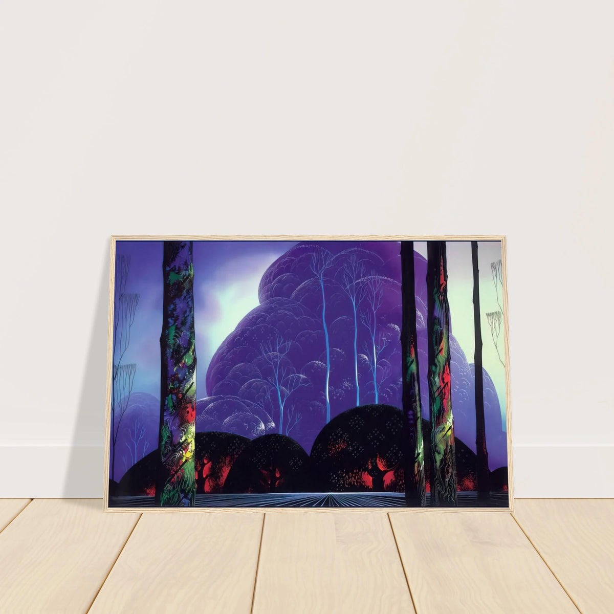 Purple Sunset Framed Poster | Eyvind Earle Framed Prints Wall Art | Eyvind Earle Prints