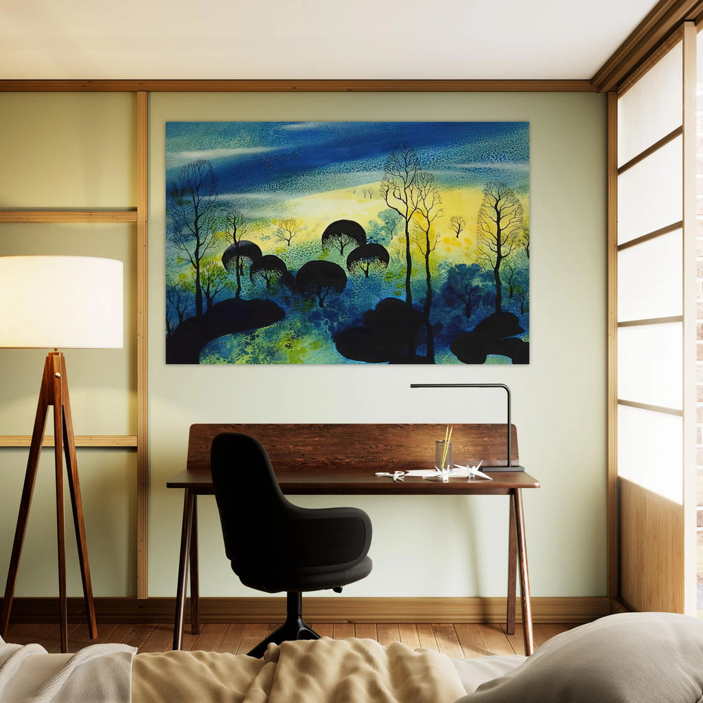 Pastures Through the Fog Poster | Eyvind Earle Poster | Eyvind Earle Prints