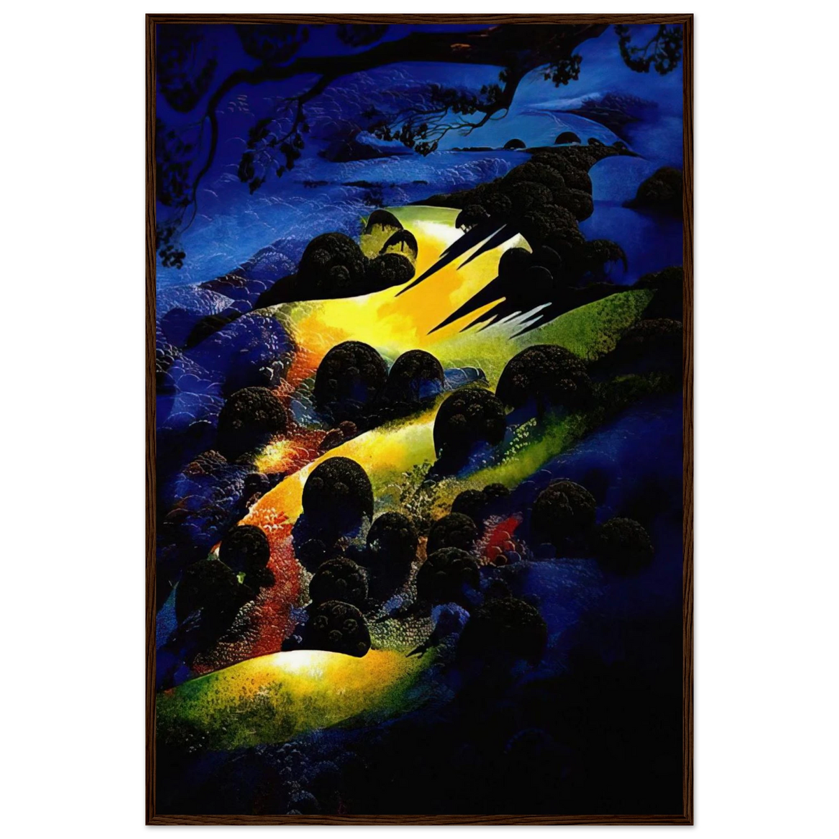 Sunset Flame Framed Poster | Eyvind Earle Framed Prints Wall Art | Eyvind Earle Prints
