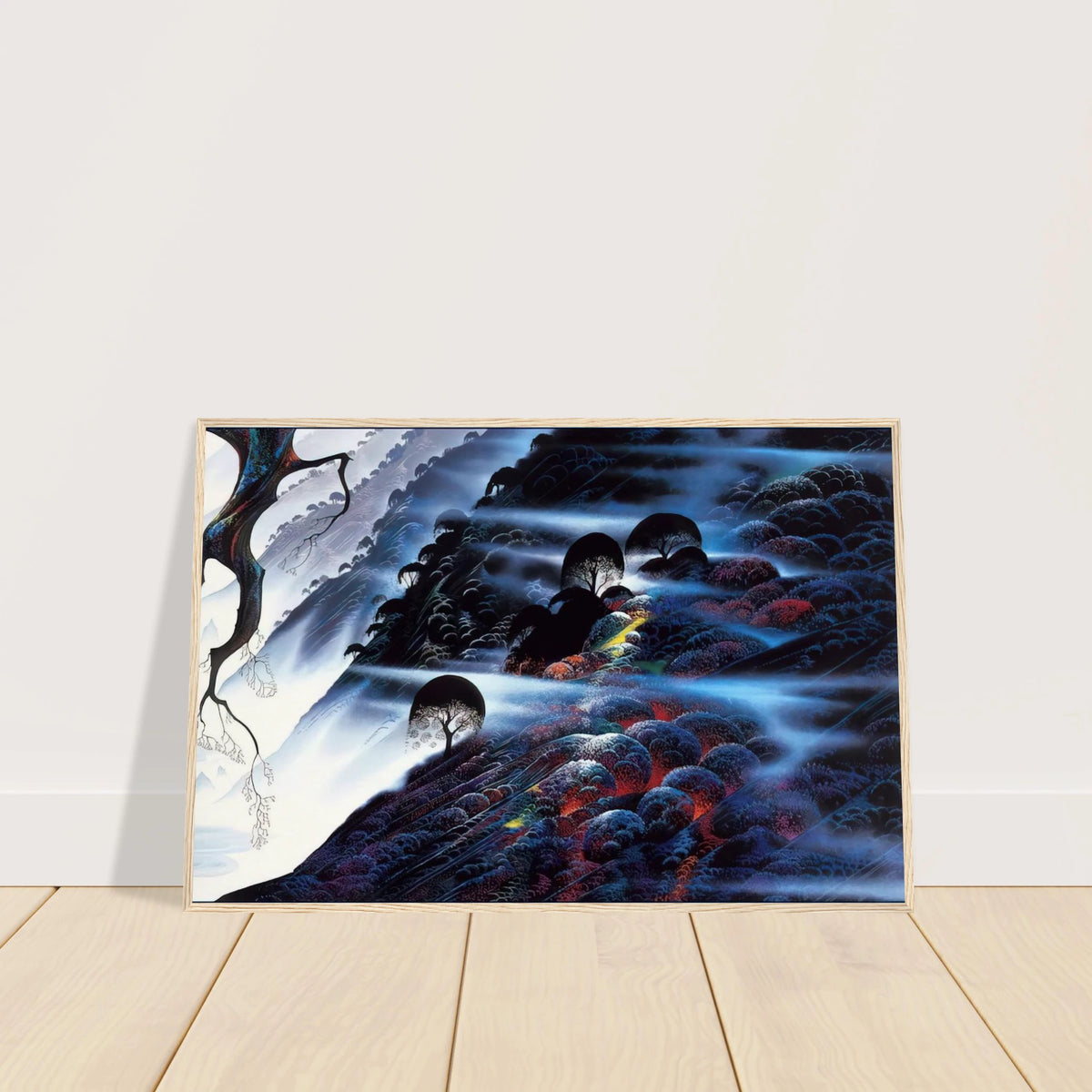 Blue Light Framed Poster | Eyvind Earle Framed Prints Wall Art | Eyvind Earle Prints
