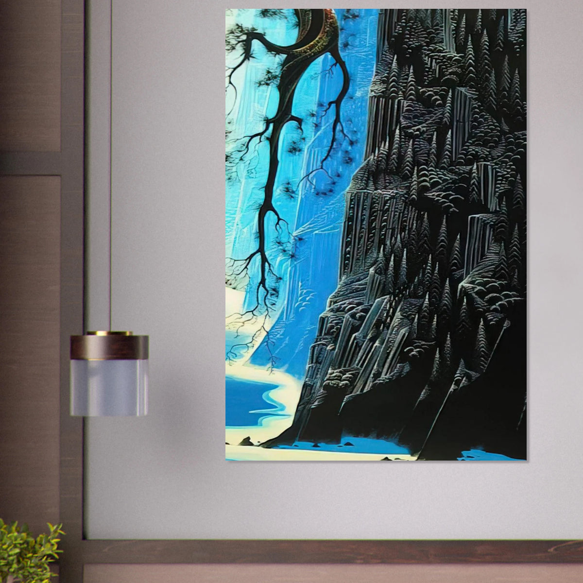 Cliffs Ascending Poster | Eyvind Earle Poster | Eyvind Earle Prints