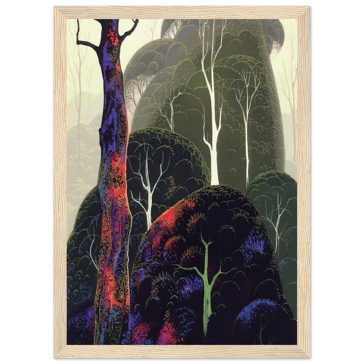 Early Autumn Framed Poster | Eyvind Earle Framed Prints Wall Art | Eyvind Earle Prints