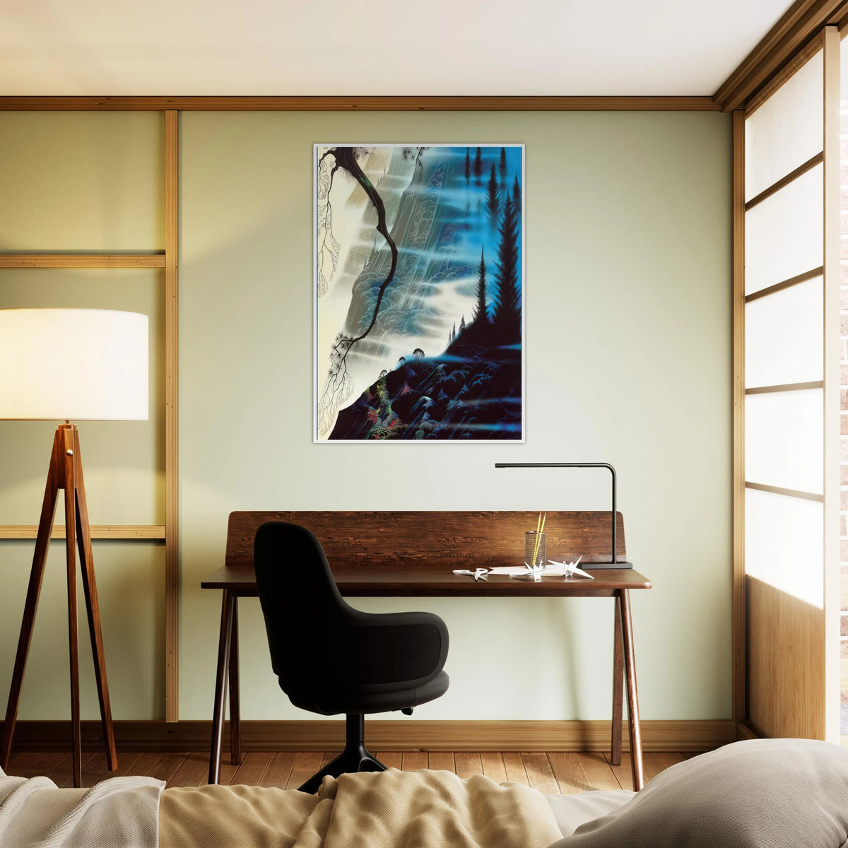 Sea Cliffs and Redwoods Framed Poster | Eyvind Earle Framed Prints Wall Art | Eyvind Earle Prints