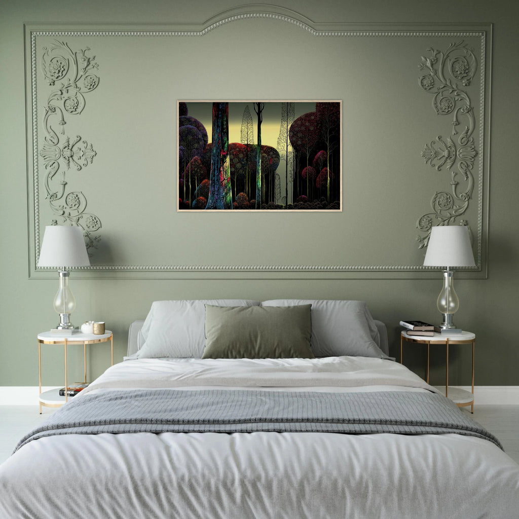 Gothic Forest Framed Poster | Eyvind Earle Framed Prints Wall Art | Eyvind Earle Prints