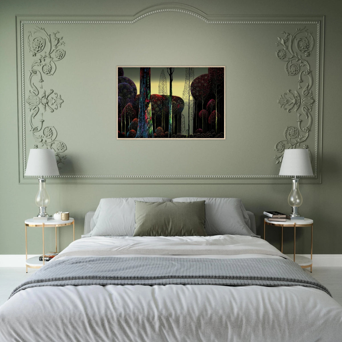 Gothic Forest Framed Poster | Eyvind Earle Framed Prints Wall Art | Eyvind Earle Prints