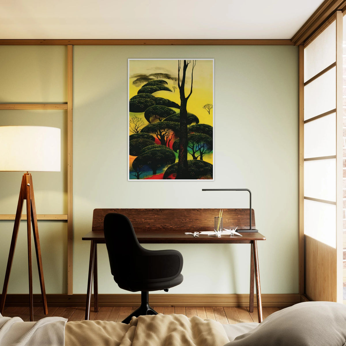 Climbing Oaks Framed Poster | Eyvind Earle Framed Prints Wall Art | Eyvind Earle Prints