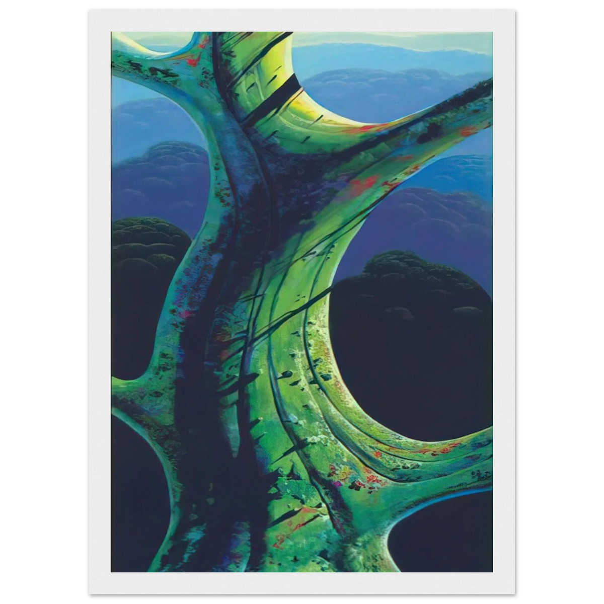Sky Reach Framed Poster | Eyvind Earle Framed Prints Wall Art | Eyvind Earle Prints