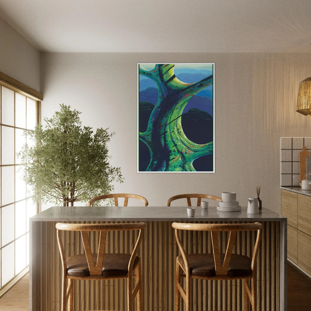 Sky Reach Framed Poster | Eyvind Earle Framed Prints Wall Art | Eyvind Earle Prints