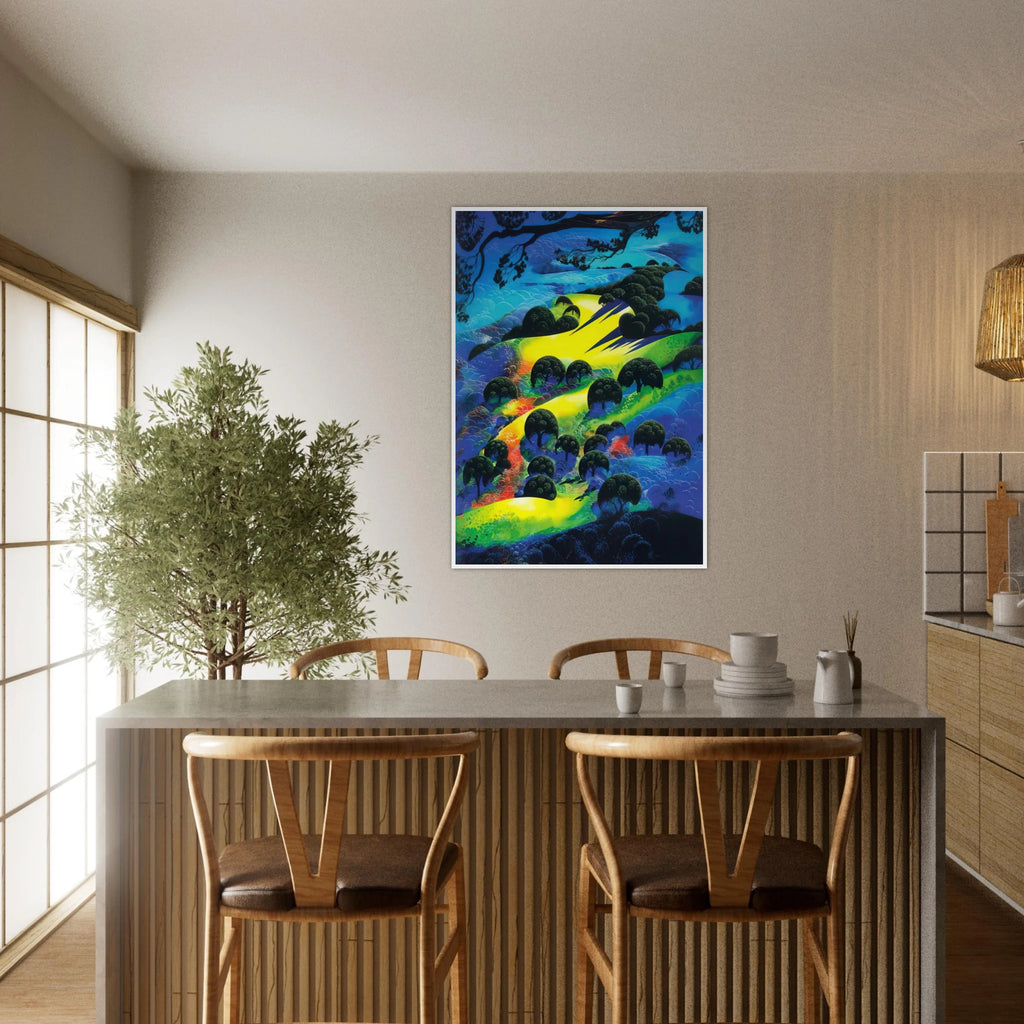 Fading Sunset Flame Framed Poster | Eyvind Earle Framed Prints Wall Art | Eyvind Earle Prints