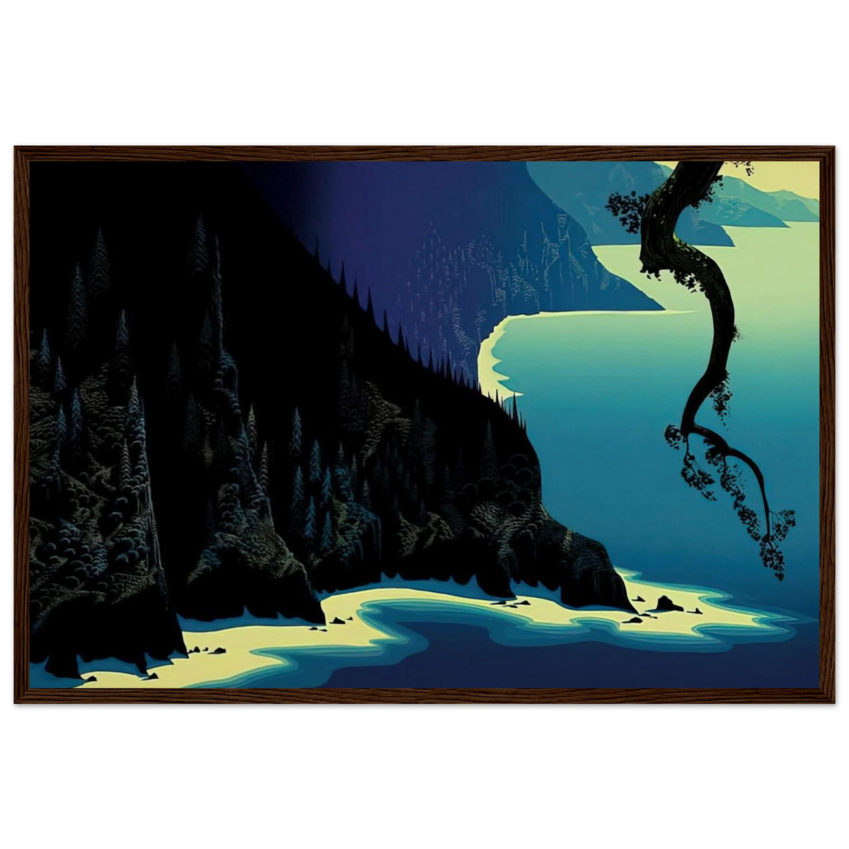 Big Sur Framed Poster | Eyvind Earle Framed Prints Wall Art | Eyvind Earle Prints