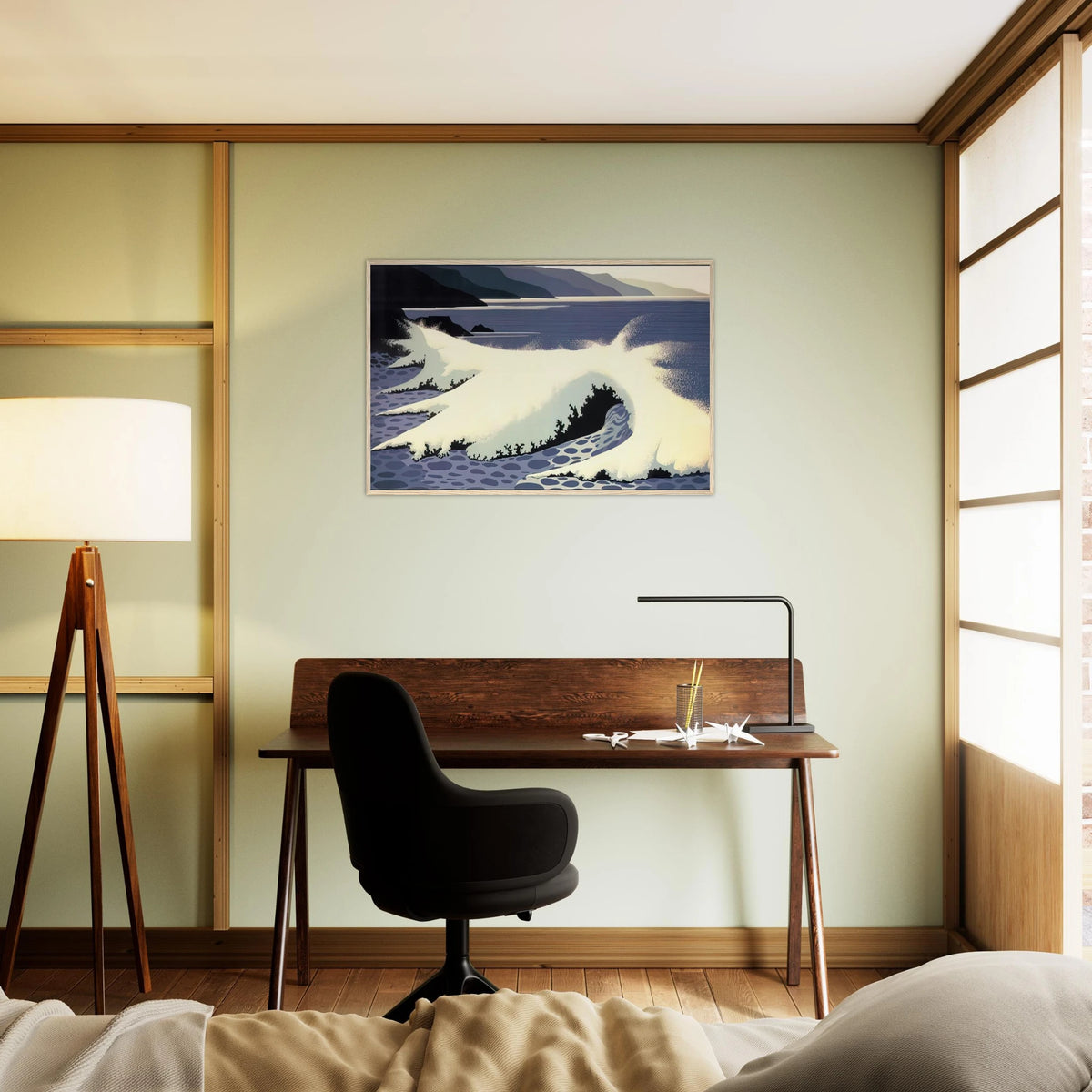The White Wave Framed Poster | Eyvind Earle Framed Prints Wall Art | Eyvind Earle Prints