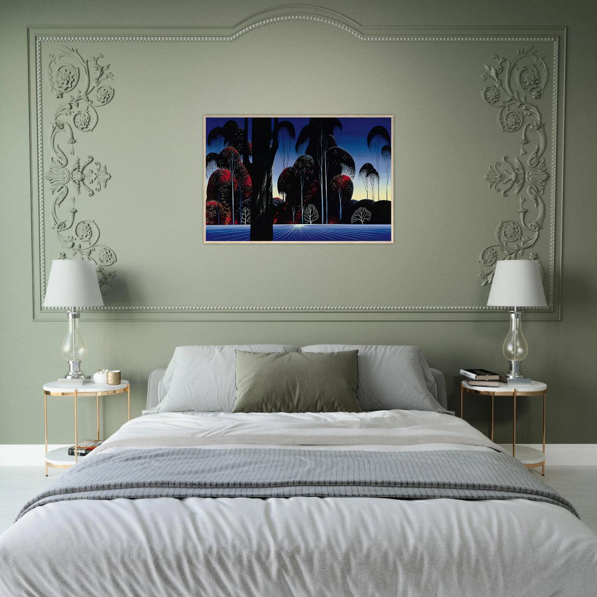 Dark Silence Framed Poster | Eyvind Earle Framed Prints Wall Art | Eyvind Earle Prints