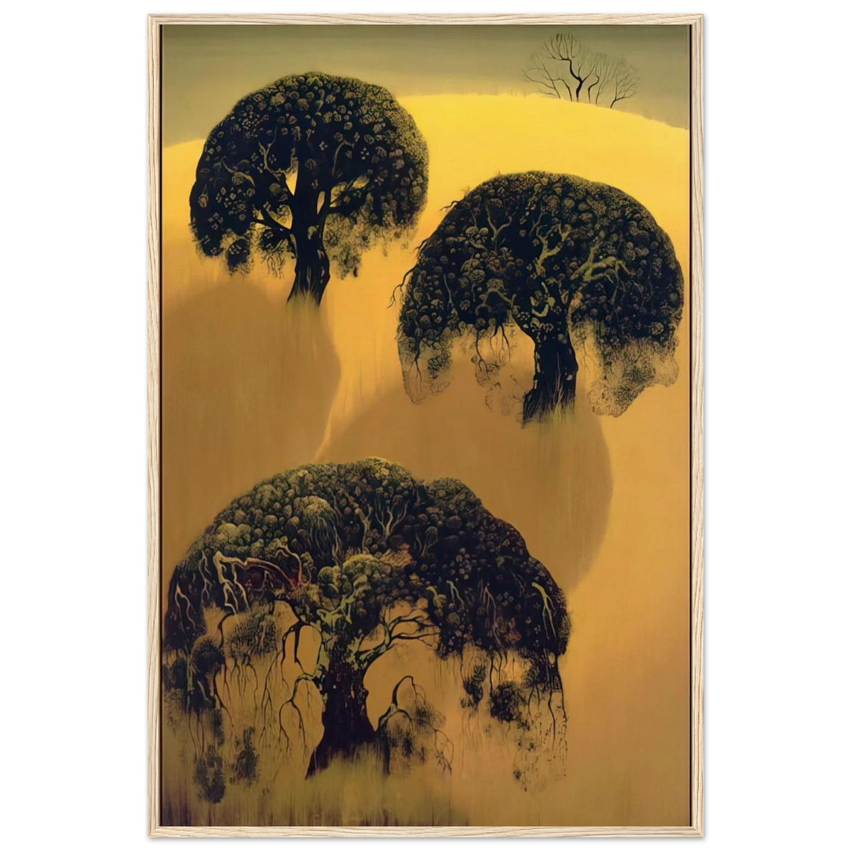 Three Oaks Framed Poster | Eyvind Earle Framed Prints Wall Art | Eyvind Earle Prints