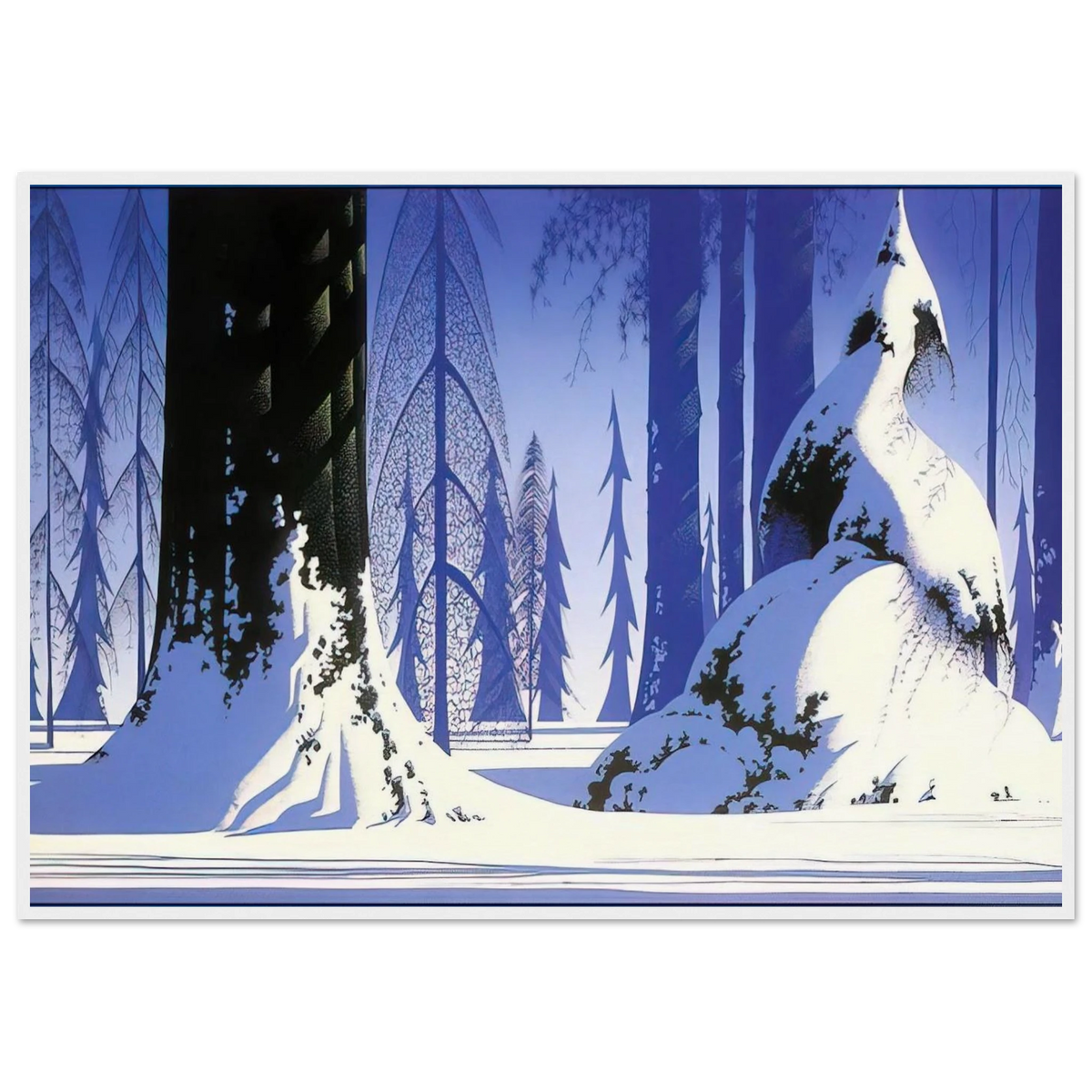 Winter Framed Poster | Eyvind Earle Framed Prints Wall Art | Eyvind Earle Prints