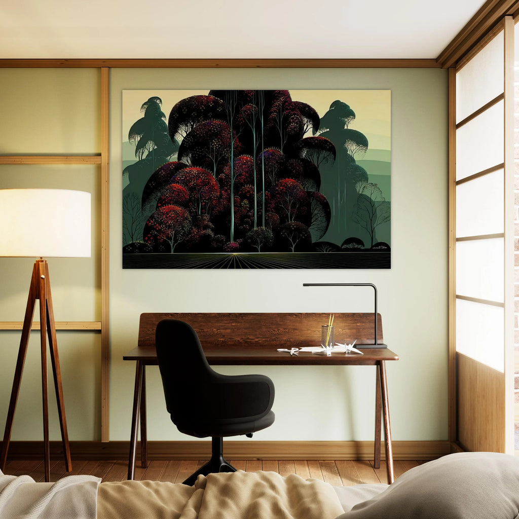 Crimson Autumn Poster | Eyvind Earle Poster | Eyvind Earle Prints