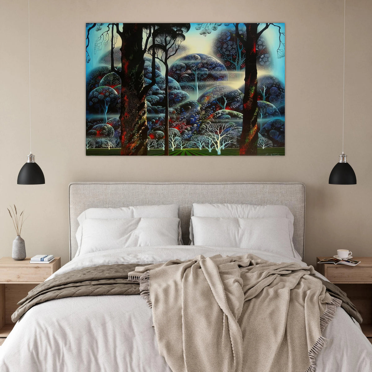 Mist in the Dark Woods Poster | Eyvind Earle Poster | Eyvind Earle Prints